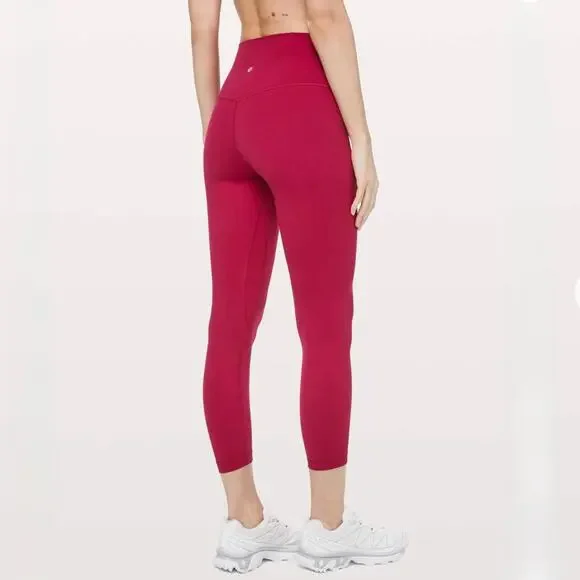 Lululemon Align Pant II High Rise 25” Nulu Ruby Red Leggings Size 4 - Picture 8 of 13
